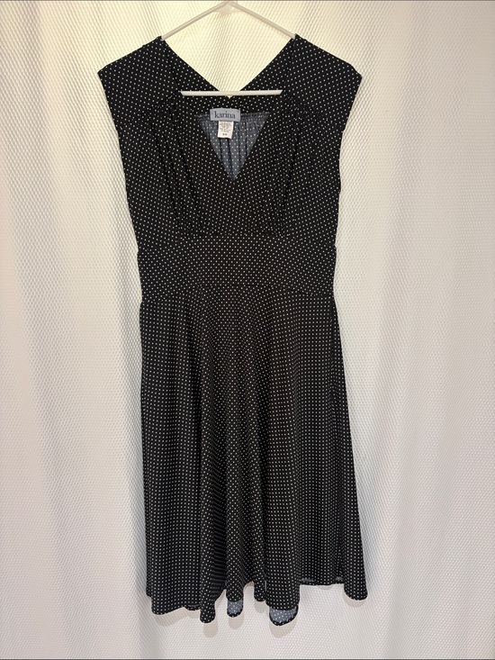karina Dresses & Skirts - Karina Travel Dress — Black with White Polka Dots